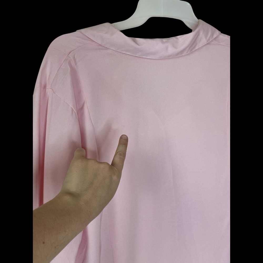 Cato Pink Button Down Collared Shirt 3/4 Sleeve Women's Plus Size 22W‎ 24W - Picture 5 of 12